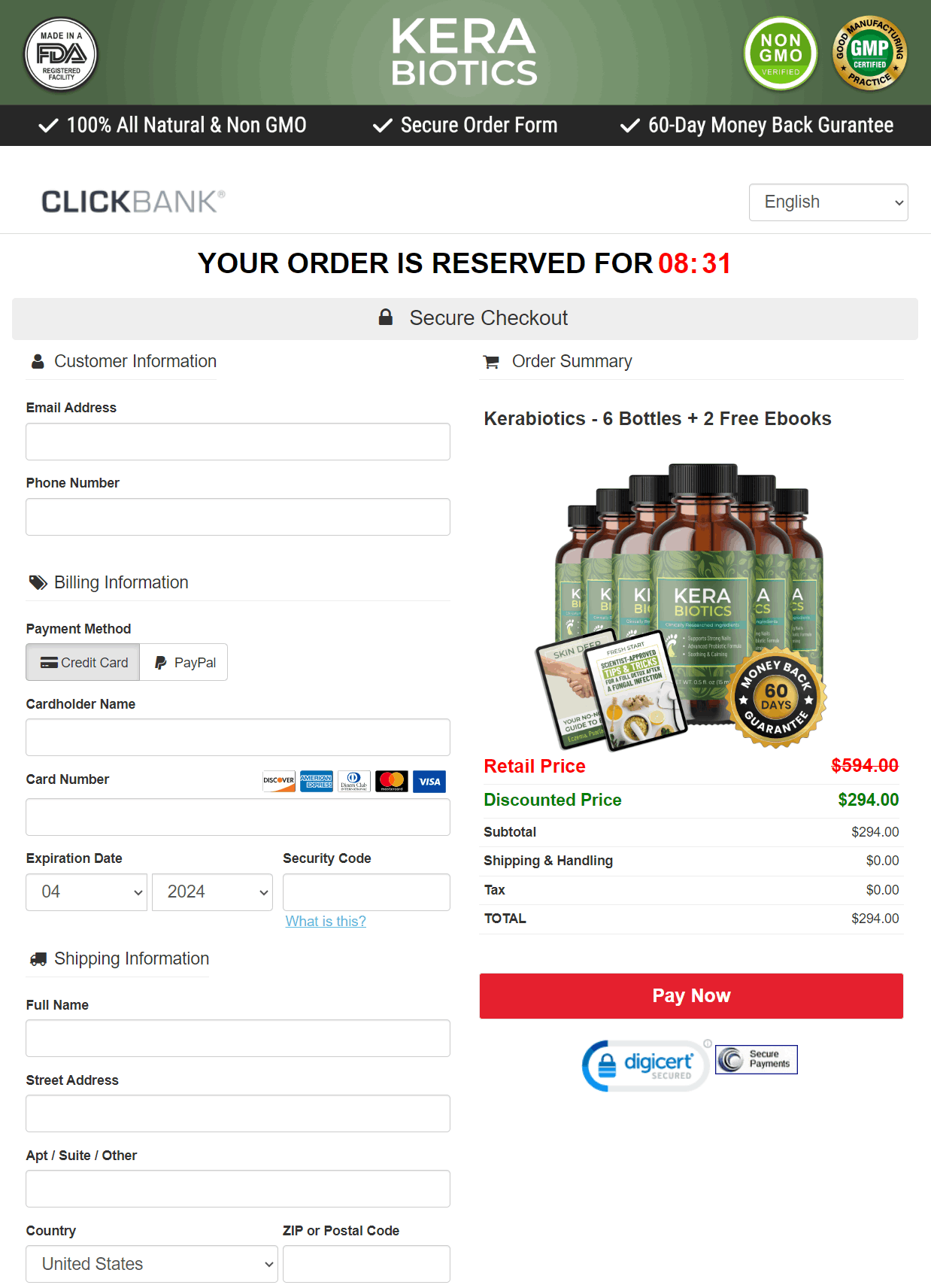 KeraBiotics order page